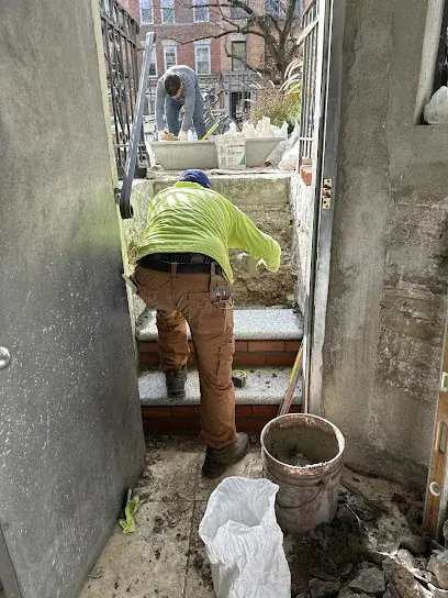 Water damage crew working in a Brockton home