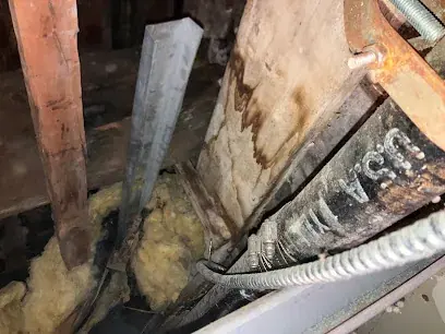 Water damage from a frozen and split pipe inside a Brockton home