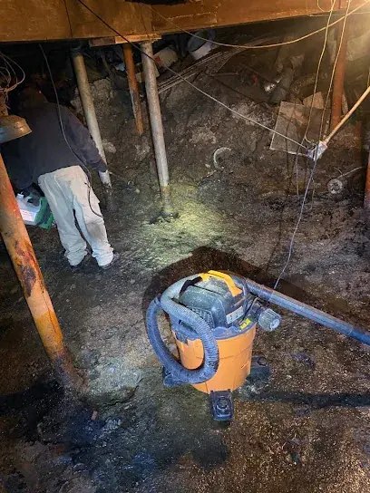 Truck-mounted water extraction in a Brockton home